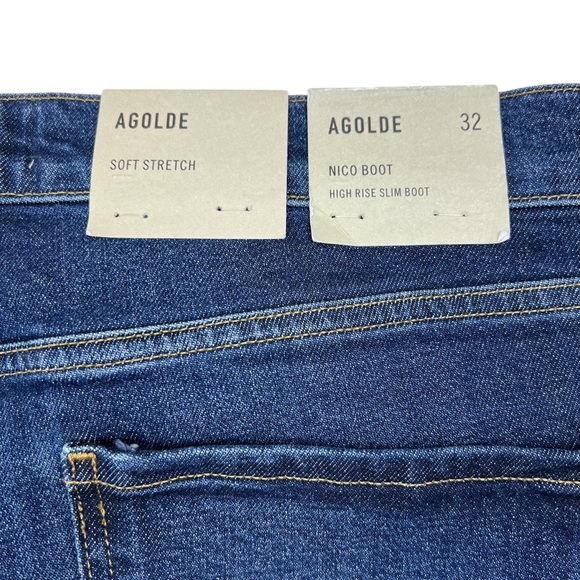 AGOLDE Nico Boot High Rise Slim Women’s Denim Jeans in Song - Size 32 - Picture 7 of 8